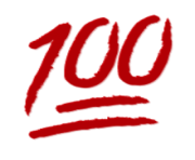 ios emoji hundred points symbol