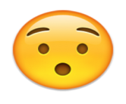 ios emoji hushed face