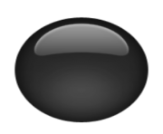 ios emoji medium black circle