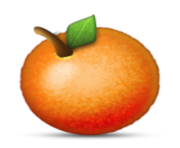 ios emoji tangerine