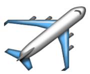 ios emoji airplane