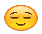 ios emoji relieved face