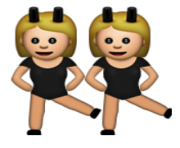 ios emoji woman with bunny ears