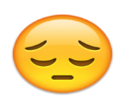 ios emoji pensive face