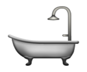 ios emoji bathtub