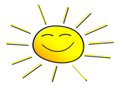 Smiling sunshine clipart