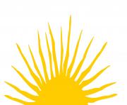 Sunshine half sun clipart