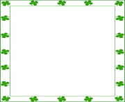 saint patrick shamrock border clipart