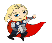 mini thor cartoon clipart