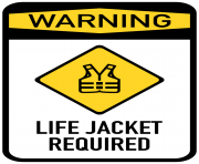 Life Jacket Required Sign PNG Clip Art