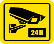 24 Hour Video Camera Sign PNG Clip Art