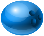 Blue Bowling Ball PNG Clipart