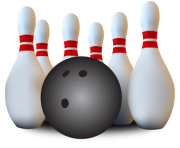 Bowling Ball and Pins PNG