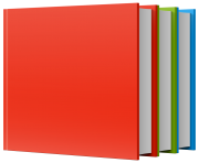 Red Green Blue Books PNG ClipArt