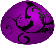 Easter Purple Deco Egg PNG Clip Art