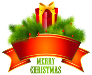 Merry Christmas Text Decor PNG Clipar