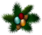 Christmas Pine Decoration PNG Clip Art