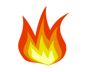 simple cartoon flame png transparent