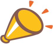 emoji android cheering megaphone