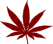 pot leaf png red