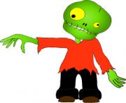 Halloween zombie clipart kid