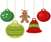 christmas ornaments flat design png min