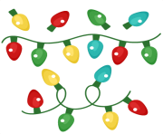 cartoon christmas lights png clip art