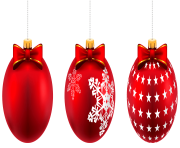 Red Christmas Balls PNG