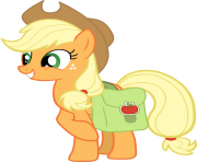 applejack with saddlebag my little pony png