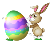 Easter Bunny with Egg Transparent PNG Clipart