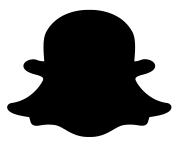 black logo snapchat filled png