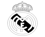 real madrid cf logo black and white