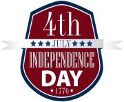 4th July Badge PNG Clip Art Image