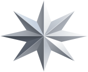 Silver Star Transparent PNG Image