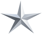 Silver Star Transparent PNG Clip Art