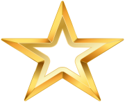 Gold Star PNG Transparent Clip Art Image