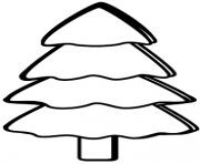 christmas tree clipart black and white