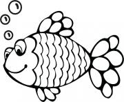 rainbow fish black and white clipart