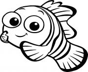 Disney Finding Nemo fish black and white clipart