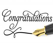 Congratulations image feather pen