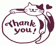 thank you cute cat