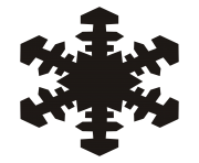 black snowflake png 3