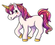 happy unicorn clipart