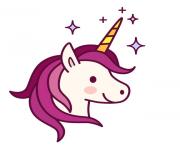 head cartoon unicorn clipart