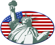 Statue of Liberty USA Stamp PNG Clip Art Image