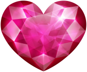 Pink Crystal Heart PNG Clip Art Image