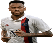 Neymar in white jersey from Paris Saint Germain PNG