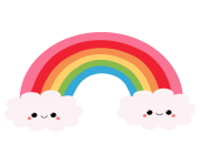 clipart cloud sunshine rainbow