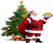 father christmas eating pancake