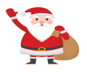 flat santa claus children clipart